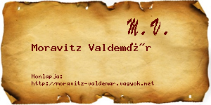 Moravitz Valdemár névjegykártya